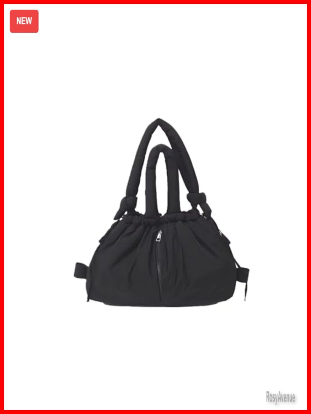 Puffy Tote Bag Soft Lightweight Nylon Puffer Handbag 4 Ways to Wear Shoulder